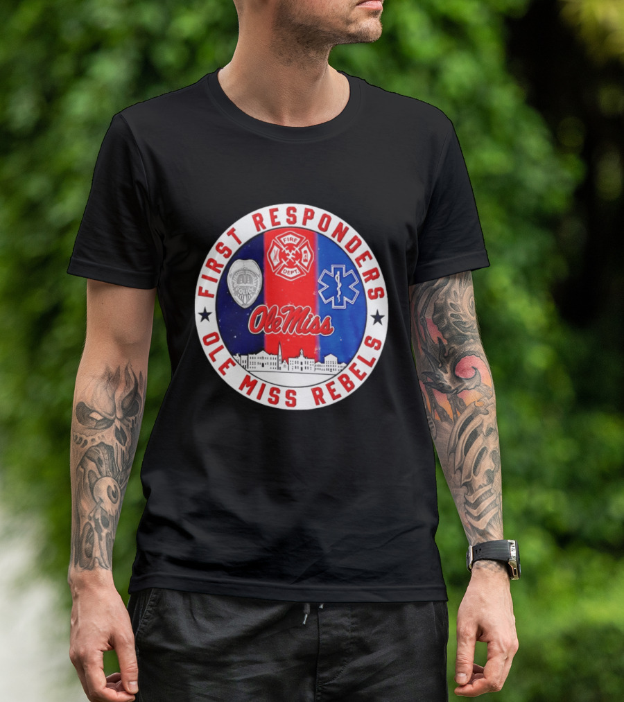 Ole Miss Rebels First Responders Police Fire Dept EMS 2026 T-Shirt