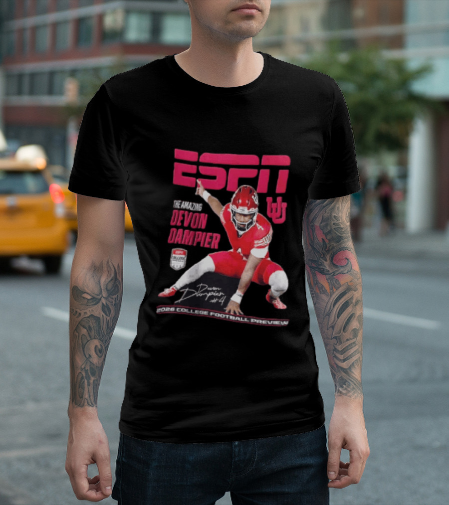 ESPN The Amazing Devon Dampier 2026 College Football Preview T-Shirt