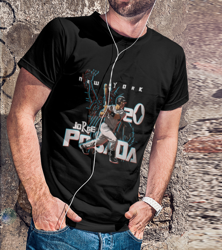 Jorge Posada New York Baseball 3D 20 Yankees T-Shirt