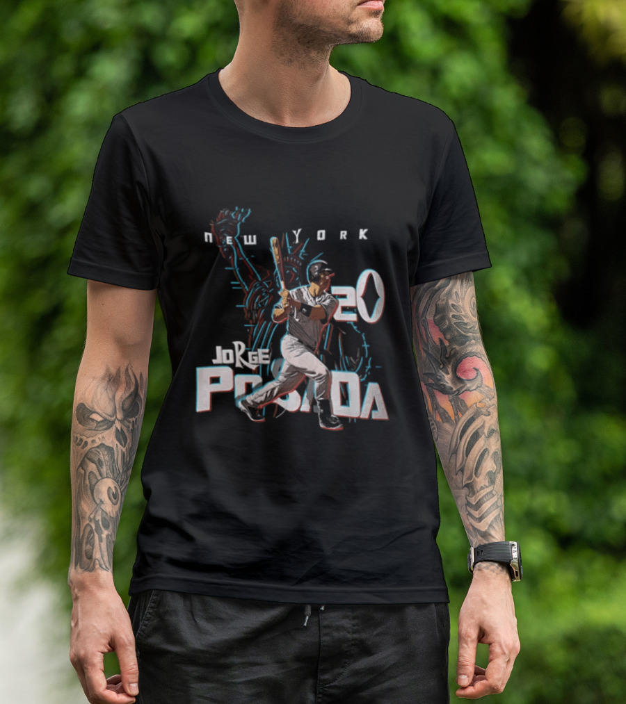 Jorge Posada New York Baseball 3D 20 Yankees T-Shirt