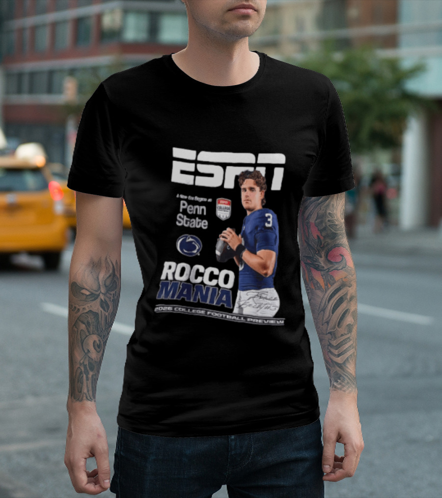 ESPN Exclusive Rocco Mania Penn State College Football Preview 2026 T-Shirt