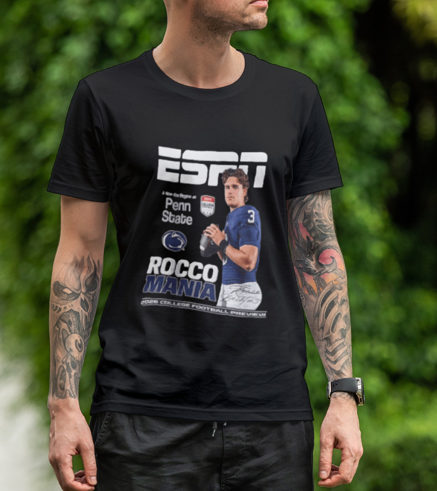 ESPN Exclusive Rocco Mania Penn State College Football Preview 2026 T-Shirt