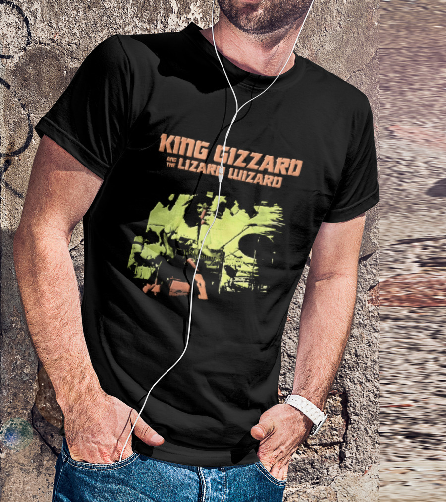 King Gizzard And The Lizard Wizard Live Stage Performance Green Yellow Abstract T-Shirt