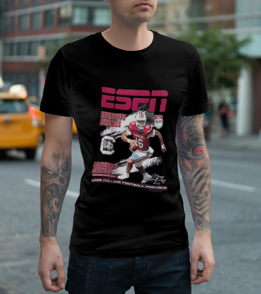 ESPN Unfinished Business LaNorris Sellers South Carolina 2026 College Football Review T-Shirt