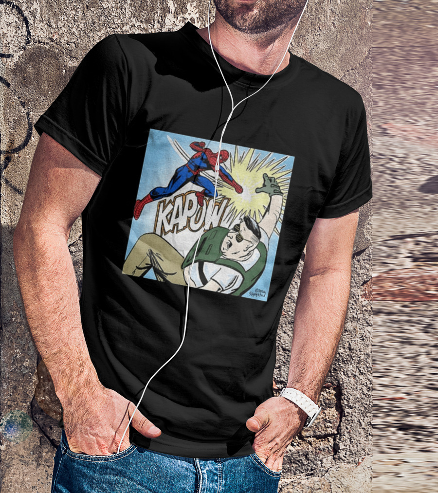 Spider Man Kapow Punch Action Jake Lang Amigo Da Militancia T-Shirt