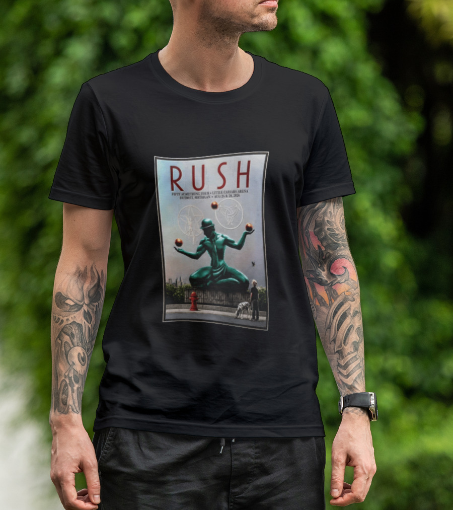 RUSH Fifty Something Tour Little Caesars Arena Detroit Michigan August 26 & 28 2026 T-Shirt