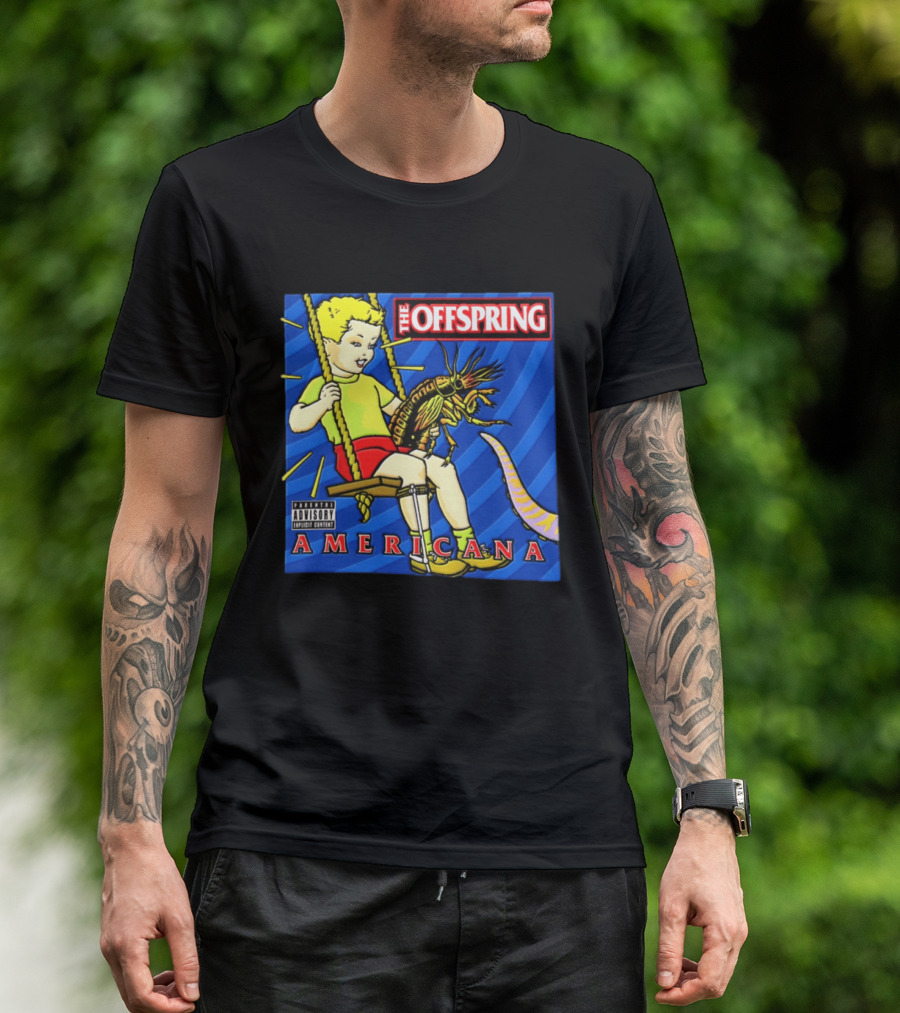 The Offspring Americana Album Cover Kid Holding Lobster Tentacle Explicit Content T-Shirt
