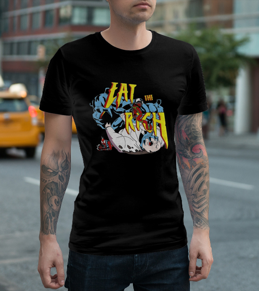 Venom Spider Man Eat The Rich Wilson Fisk Punch Nazi Police Marvel T-Shirt