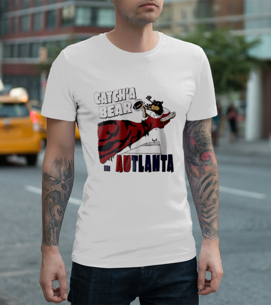 Catch A Bear Auburn Tigers Autlanta Football Cartoon T-Shirt