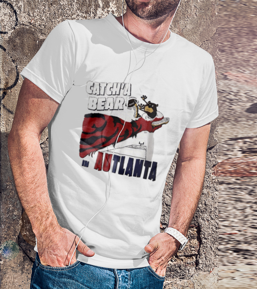 Catch A Bear Auburn Tigers Autlanta Football Cartoon T-Shirt