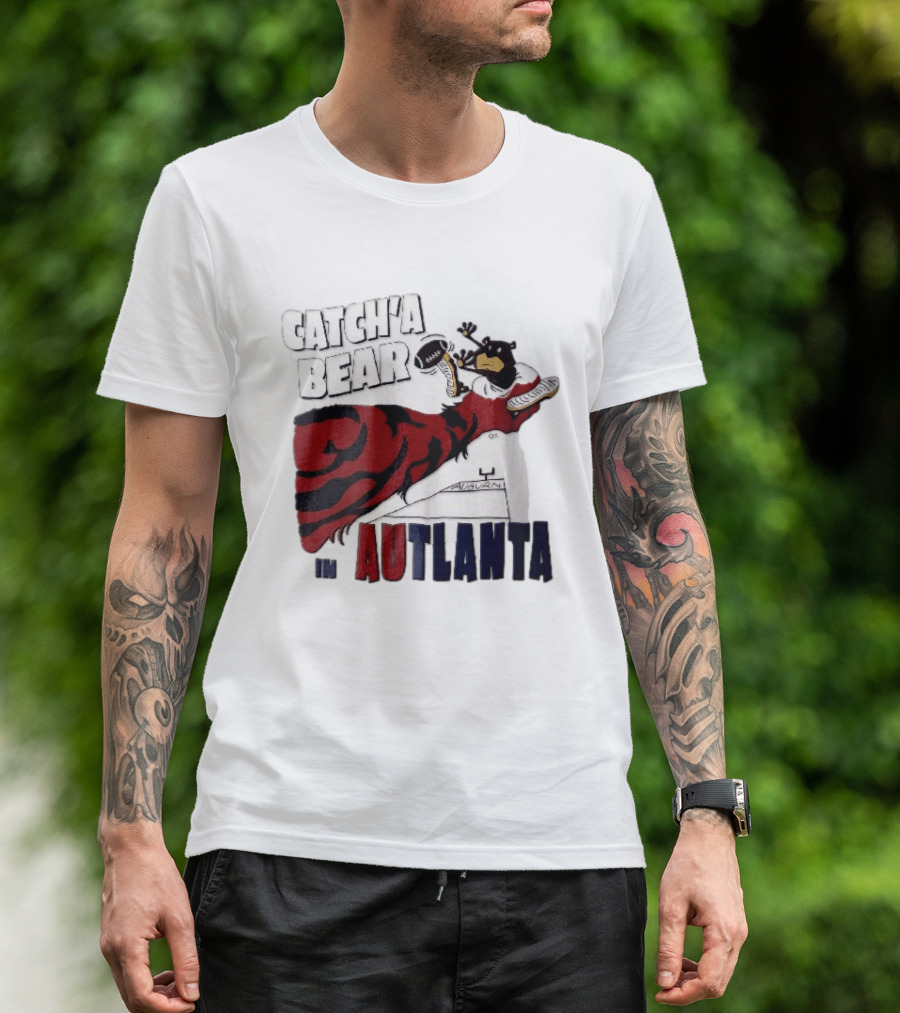Catch A Bear Auburn Tigers Autlanta Football Cartoon T-Shirt