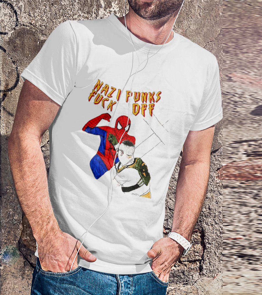 Nazi Punks Fuck Off Spider Man Punching T-Shirt