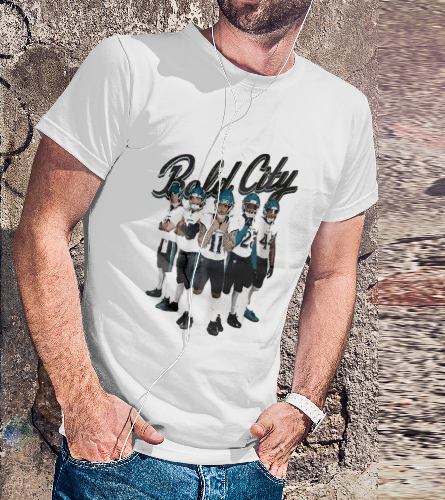 Bold City Jacksonville Jaguars Five Players Collage T-Shirt