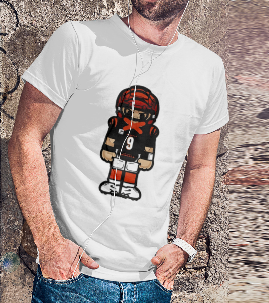 Joe Burrow Cincinnati Bengals 9 Chibi Football 2026 T-Shirt