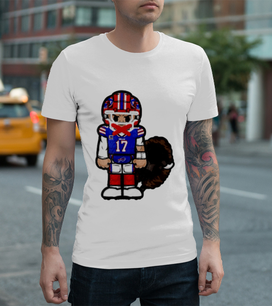 Josh Allen Buffalo Bills 17 Chibi Football 2026 T-Shirt