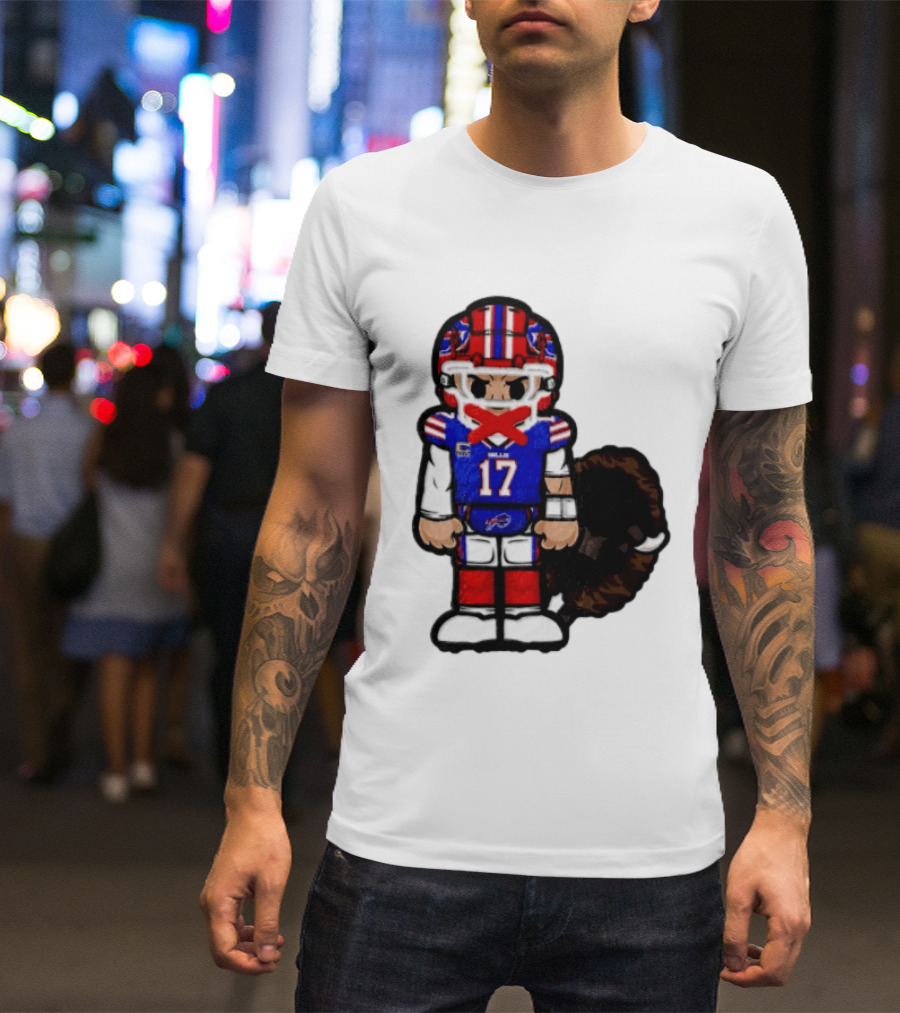 Josh Allen Buffalo Bills 17 Chibi Football 2026 T-Shirt