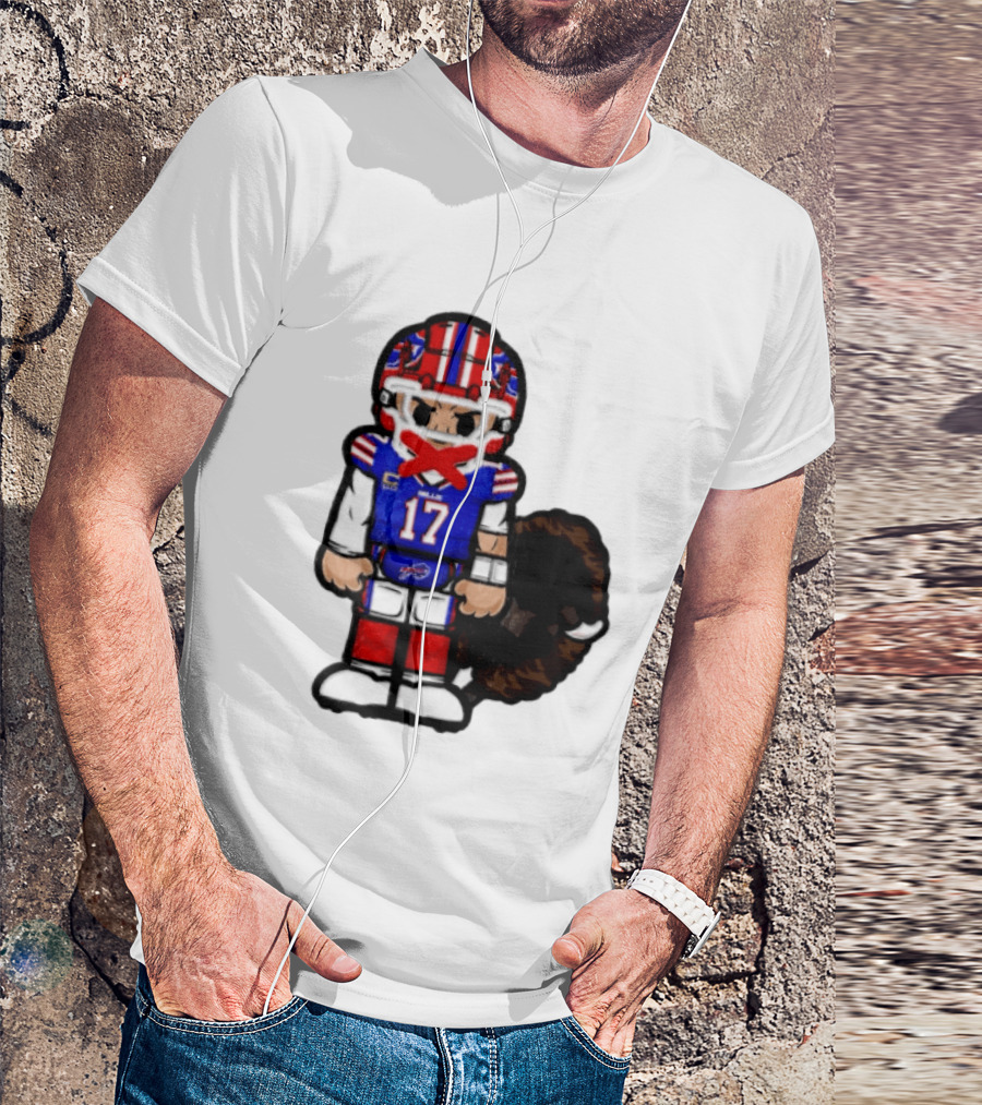 Josh Allen Buffalo Bills 17 Chibi Football 2026 T-Shirt