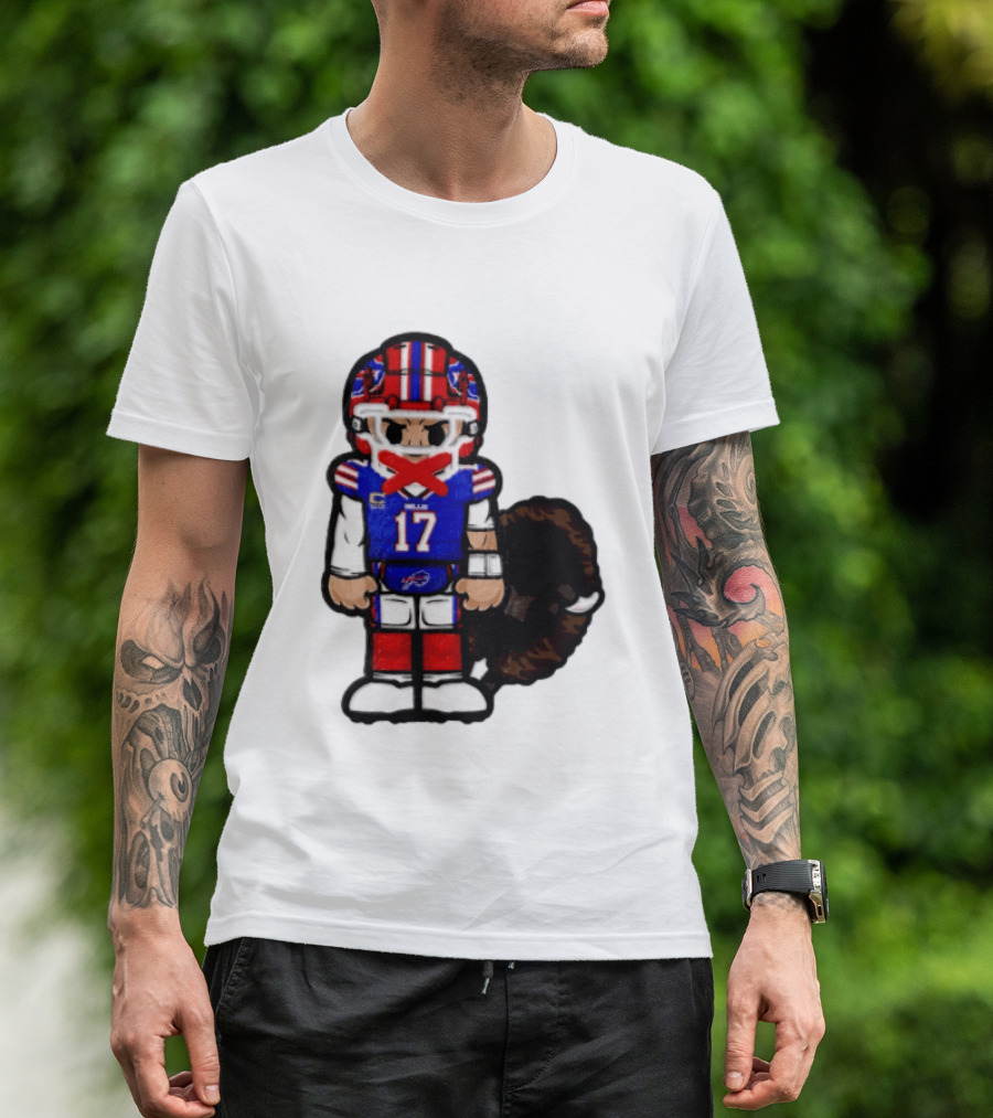 Josh Allen Buffalo Bills 17 Chibi Football 2026 T-Shirt