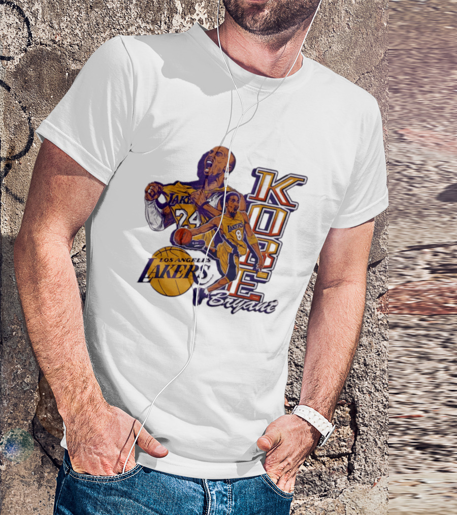 Kobe Bryant Los Angeles Lakers Basketball Scream Dynamic 24 And 8 Lakers T-Shirt