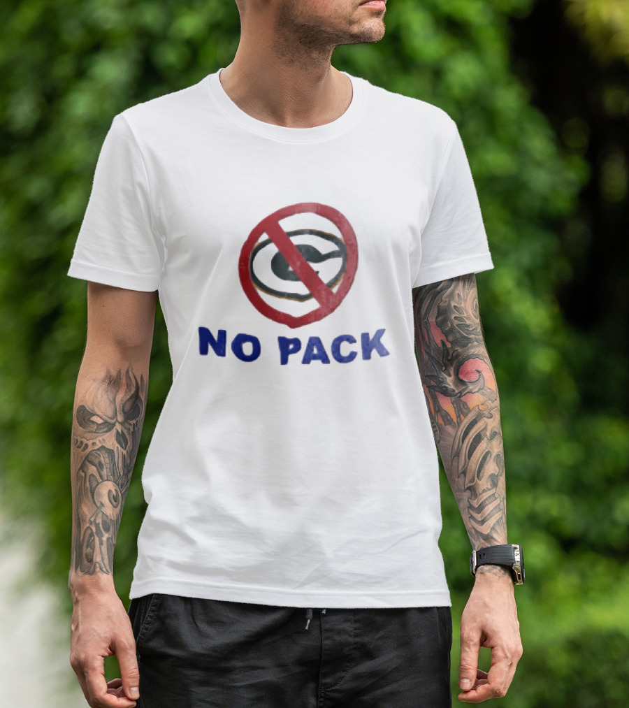 No Pack Green Bay Packers Anti Logo NFL Fan T-Shirt