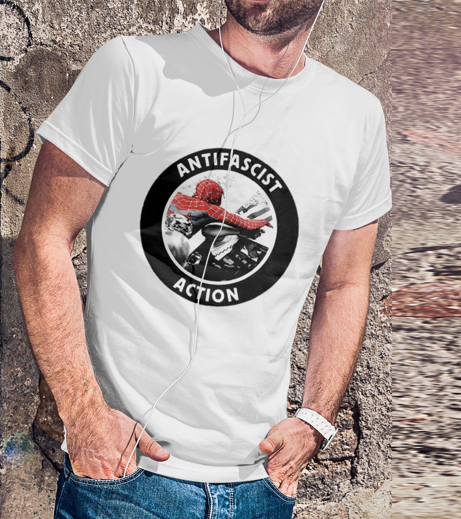 Spider Punk Hobie Brown Spider Man Antifascist Action Good Night White Pride Anti Fascist T-Shirt