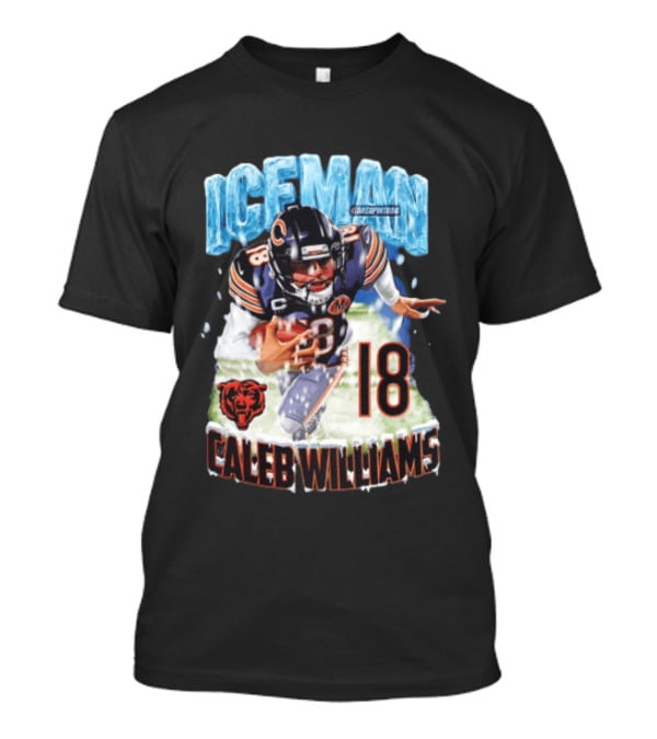 Iceman Caleb Williams 18 Chicago Bears Football Player T-Shirt