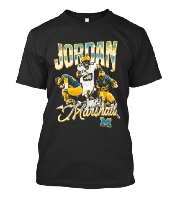 Jordan Marshall Michigan Wolverines Football Collage T-Shirt