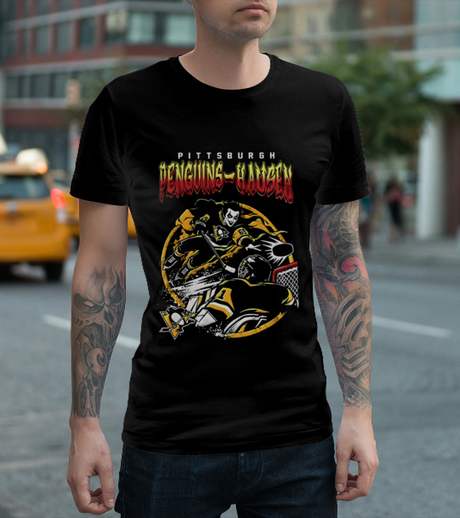 Pittsburgh Penguins Danhausen WWE Friday Night Hockey Crossover 2026 T-Shirt