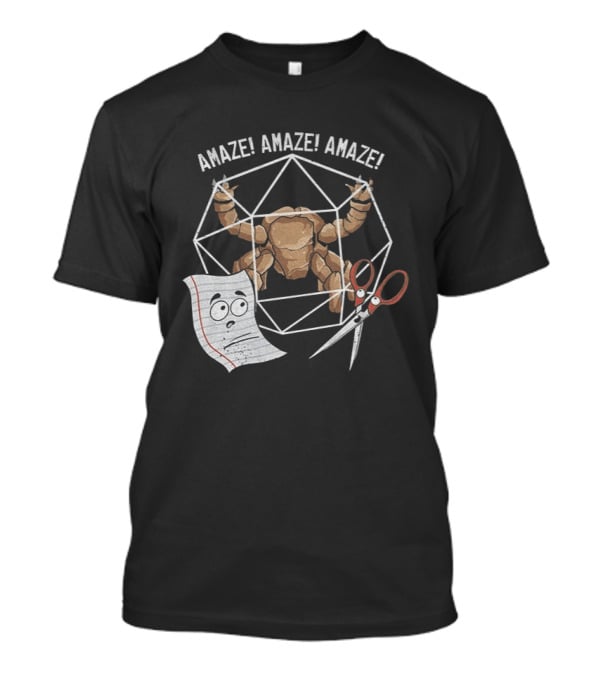 Rocky Paper Scissors Amaze Amaze Amaze Polyhedron Challenge T-Shirt