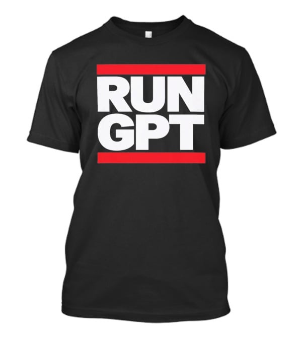 RUN GPT Bold Red White T-Shirt