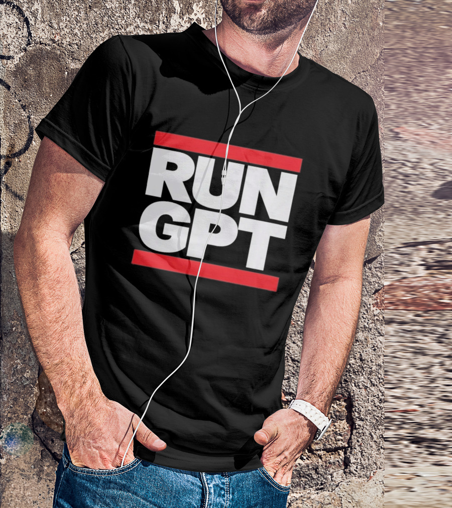 RUN GPT Bold Red White T-Shirt