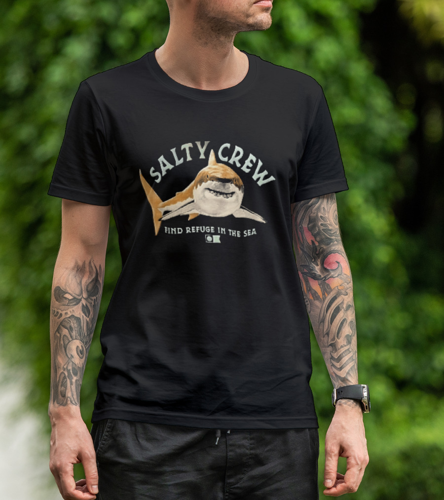 Salty Crew Find Refuge In The Sea Great White Shark T-Shirt
