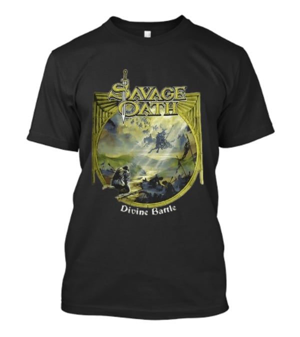 Savage Oath Divine Battle Ghostly Cavalry And Wounded Kneeling Knight T-Shirt