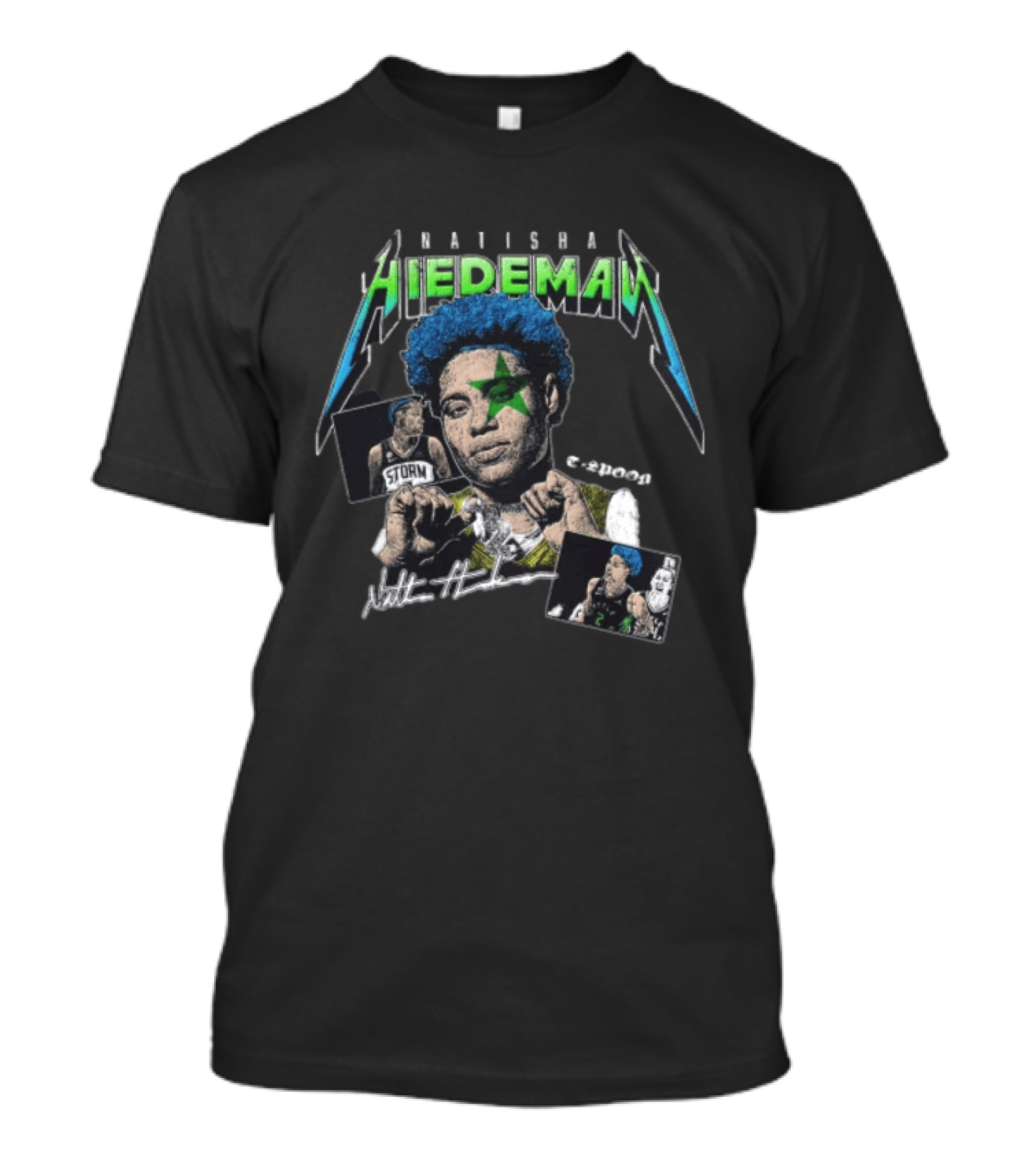Natisha Hiedeman Seattle Storm WNBA Spoon Crypt Court Starburst T-Shirt