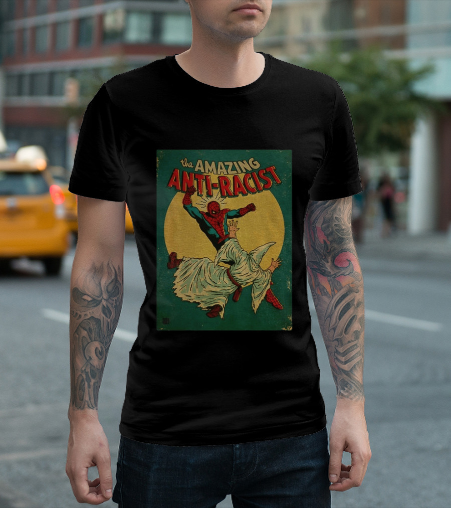 The Amazing Anti Racist Spider Man Striking T-Shirt