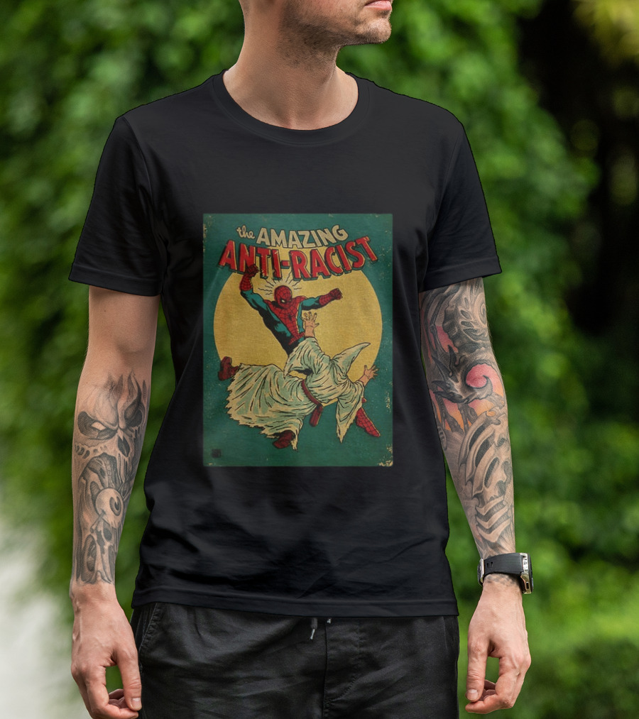 The Amazing Anti Racist Spider Man Striking T-Shirt