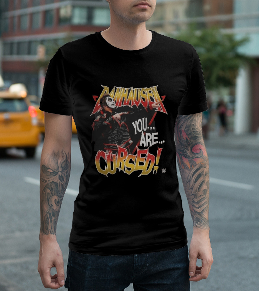 Danhausen Wrestler You Are Cursed Face Paint Pointing Finger WWE T-Shirt