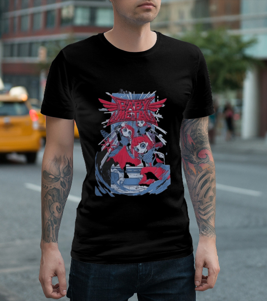 Babymetal Cartoon Redhead Gothic Female Performers Anime T-Shirt