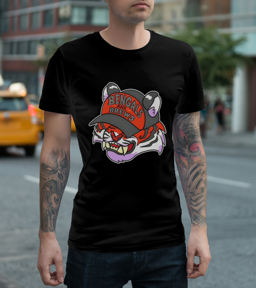 Bengals And Brews Cincinnati Tiger Fan Gear T-Shirt