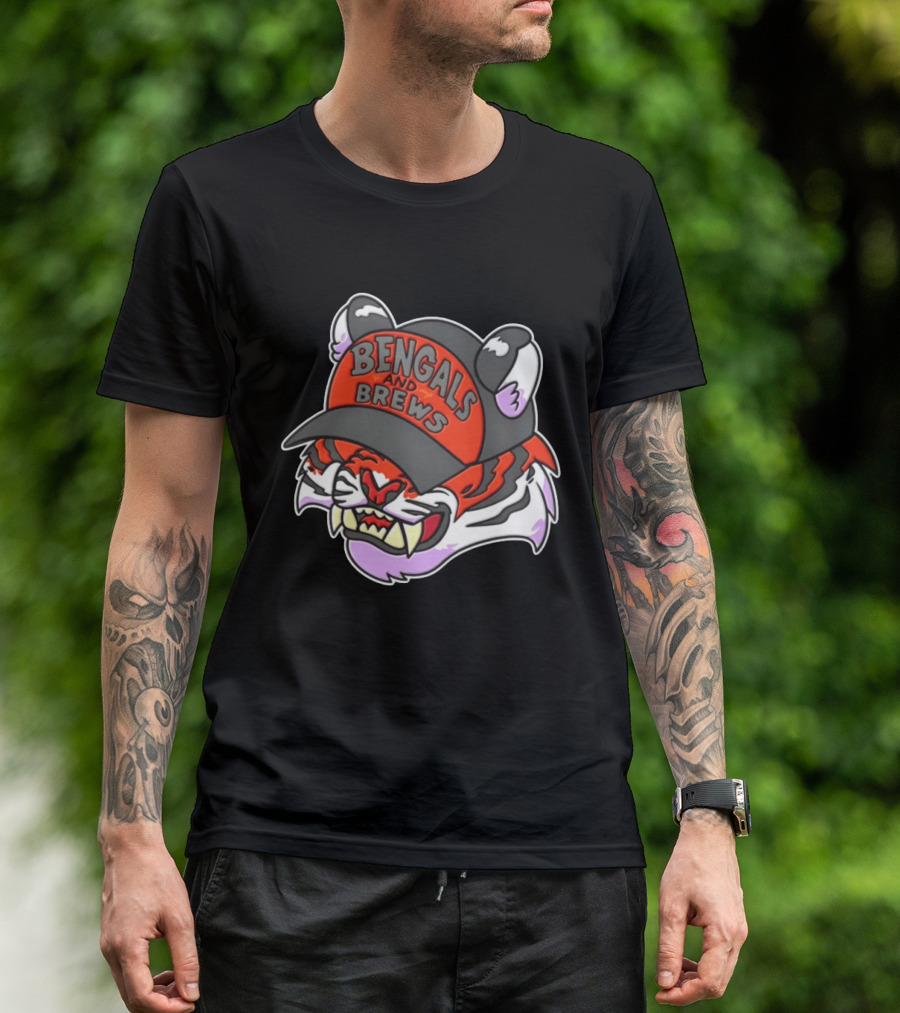 Bengals And Brews Cincinnati Tiger Fan Gear T-Shirt