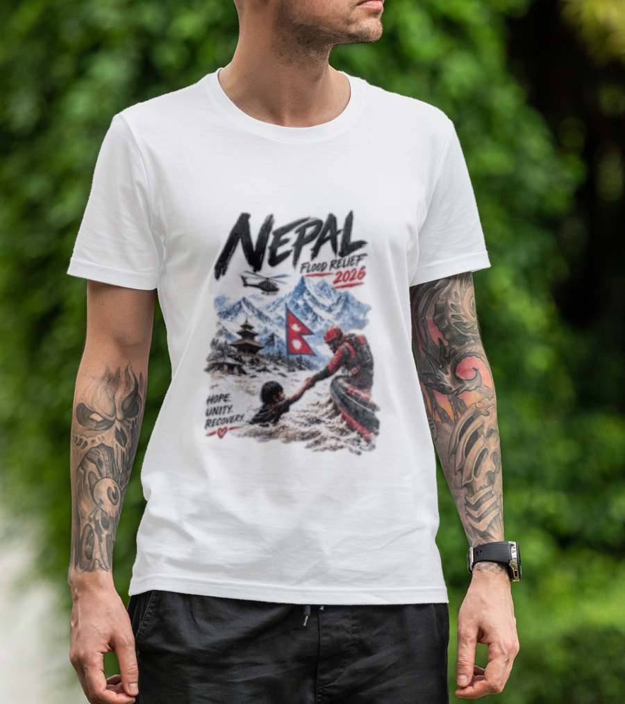 Nepal Flood Relief 2026 Hope Unity Recovery Stand With Nepal Strong T-Shirt