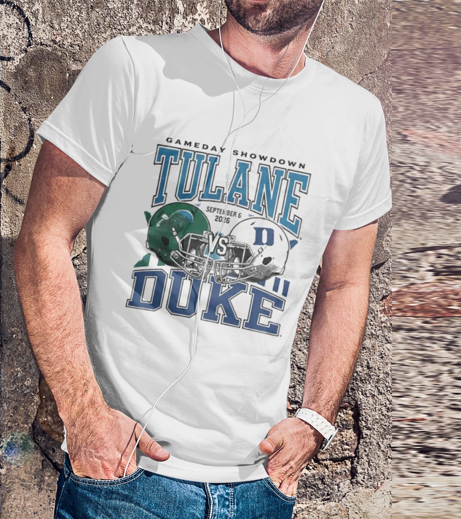 Gameday Showdown Duke Blue Devils Vs Tulane Green Wave September 6 2026 T-Shirt
