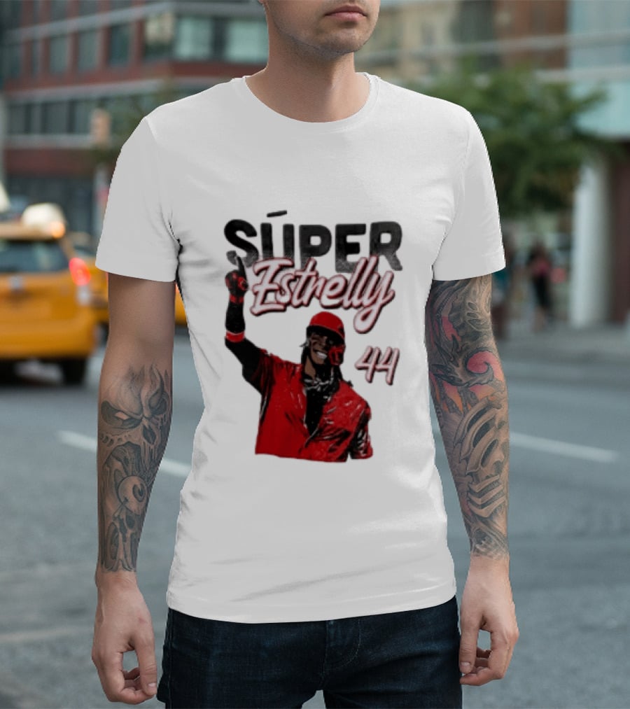Elly De La Cruz Súper Estrelly 44 Cincinnati Reds T-Shirt
