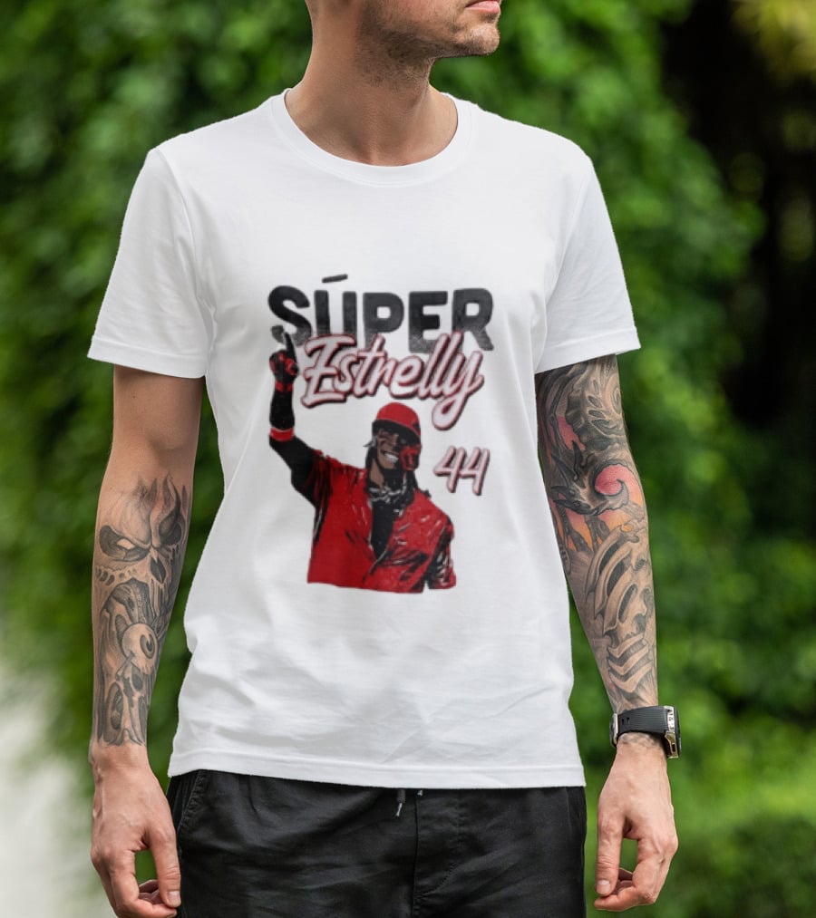 Elly De La Cruz Súper Estrelly 44 Cincinnati Reds T-Shirt