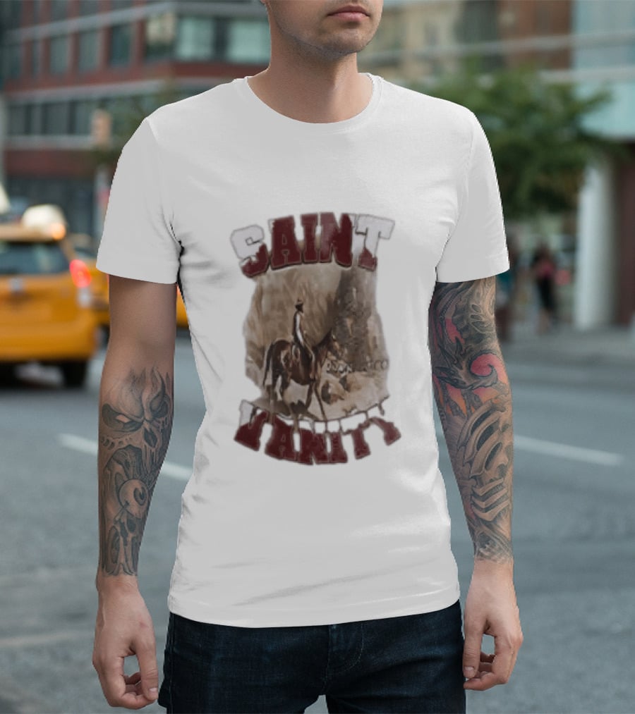 Saint Vanity Cowboy Horse Western T-Shirt
