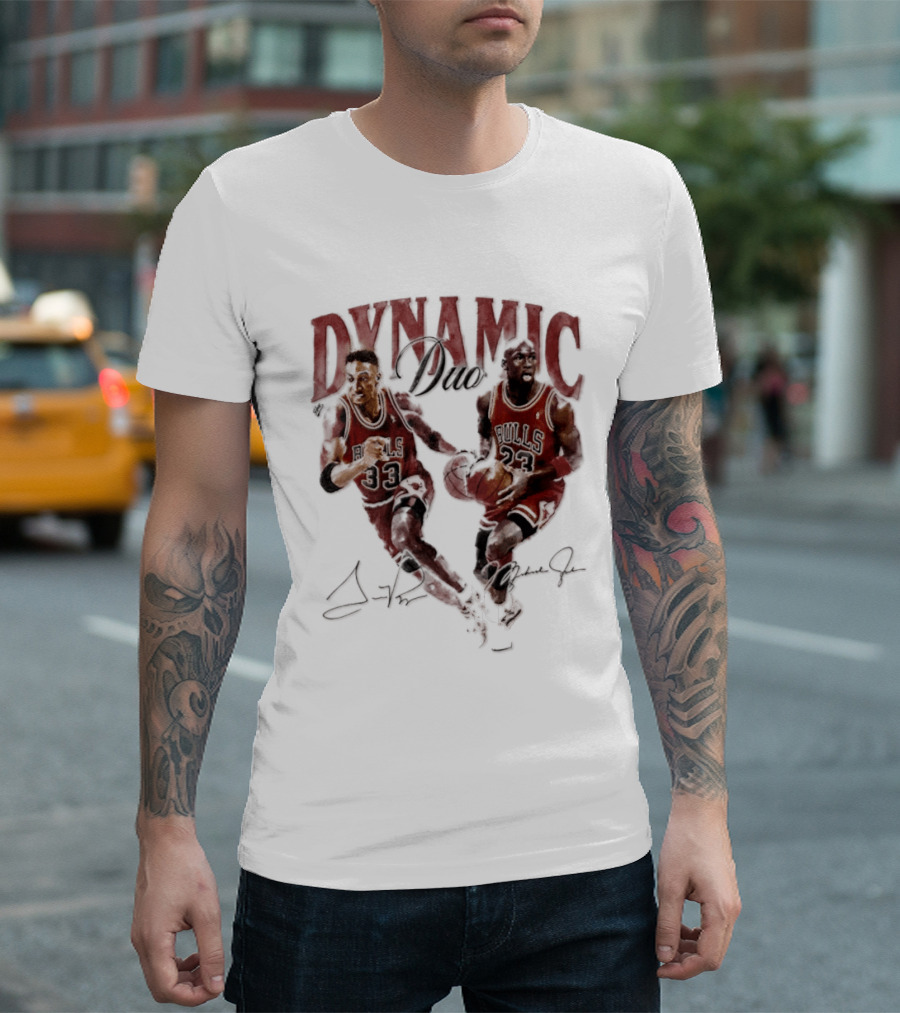 Dynamic Duo Scottie Pippen Michael Jordan Bulls 33 23 T-Shirt
