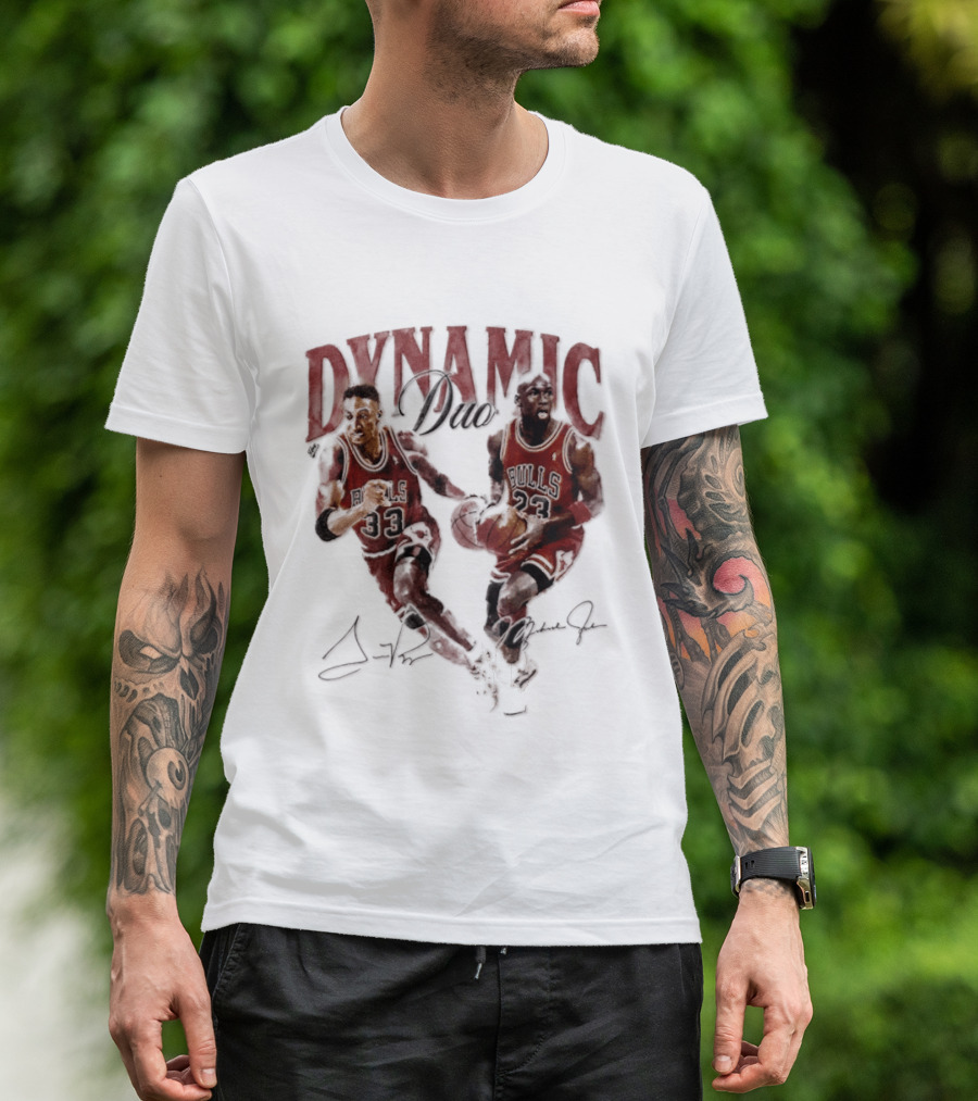 Dynamic Duo Scottie Pippen Michael Jordan Bulls 33 23 T-Shirt