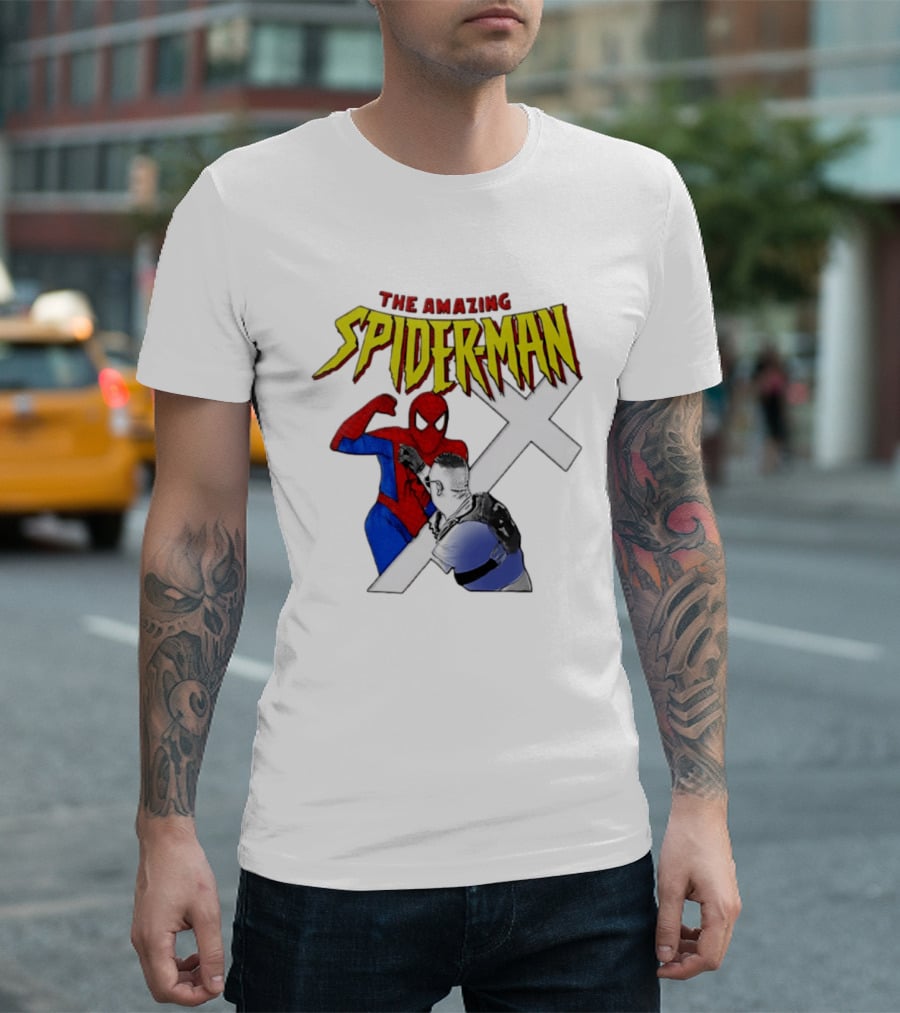 The Amazing Spider Man Vs Jake Lang Comic Style Showdown T-Shirt