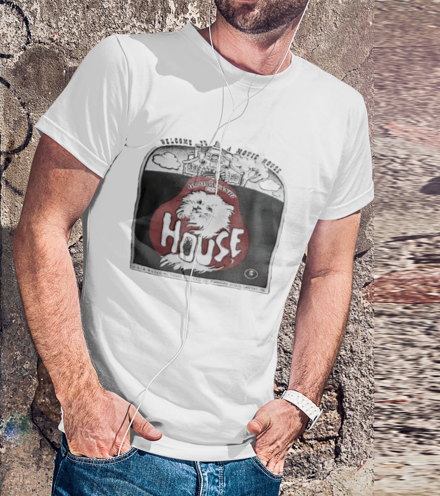 Welcome To A Movie House Ob Obayashi Film Toho Co Ltd Fluffy White Cat T-Shirt