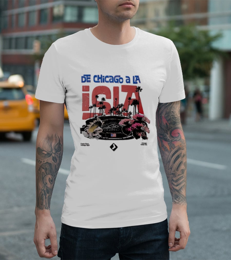 De Chicago A La Isla Puerto Rican Heritage Night White Sox 2026 T-Shirt